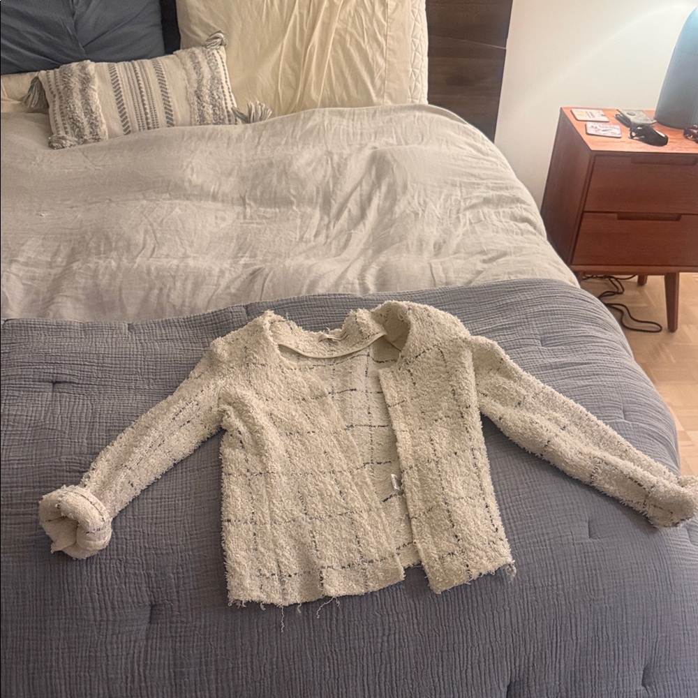 White Open-Front Jacket